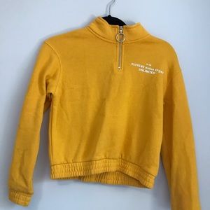 Yellow Forever 21 Half Zip Sweatshirt